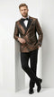 Stacy Adams Men’s High Fashion Pattern Sport Coat, Hybrid Fit Formal Blazer in Red, Silver, Bronze and Purple