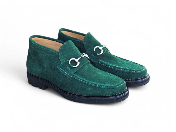 Suede Ankle Boot with Horsebit Carrucci
