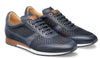 Maxim Blue Calfskin and Suede Dress Sneaker by Mezlan – Made in Spain