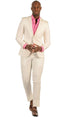 Stretch Fabric Suits - Slim Fit Suit in Color White-White - Giovanni Testi 2 button stretch White Travel Suit GTRVL2N-5509 WHITE-WHITE