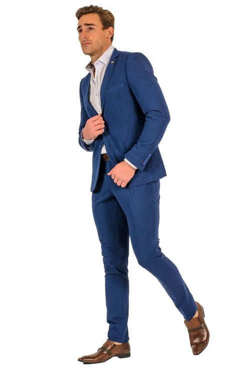 Stretch Fabric Suits - Slim Fit Suit in Color Navy - Giovanni Testi 2 button stretch Burgundy Travel Suit GTRVL2N-01 NAVY