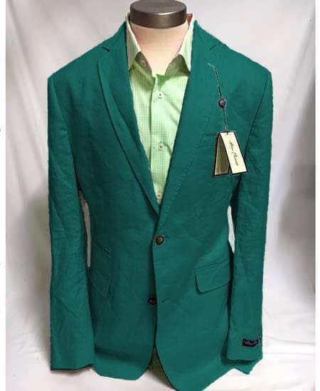 Mens Green Color Summer Blazer