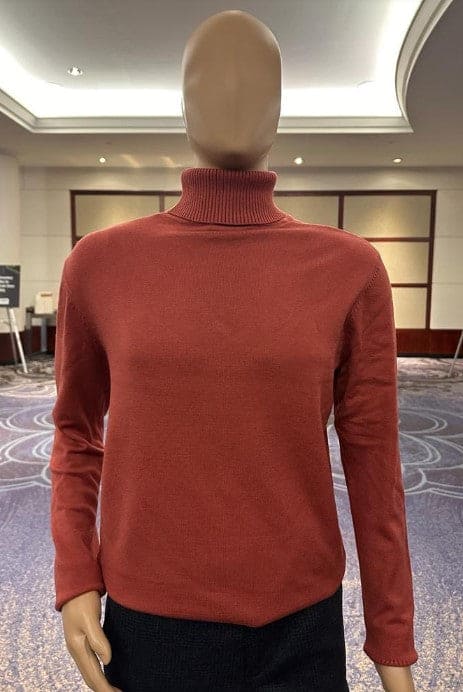 Turtleneck Sweater - Slim in Color Rust