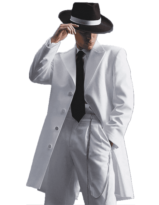 Mens Pimp Suit -Gangster Suit - Mobster Suit - Mafia Suit For Mens Long ...