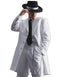 Gangster Suit - Mobster Suit - Mafia Suit For Mens Long Tuxedo Striped  Zoot Suit in White