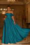 Tina Holly TE207 Wedding Prom Off-Shoulder Pleated Pockets Satin Dress