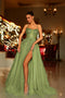 Tina Holly TE216 Olive Green Prom Ball Sweetheart Spaghetti Strap Dress