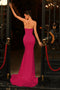 Tina Holly TE650 Prom Mermaid Strapless High Slit Pleated Satin Dress