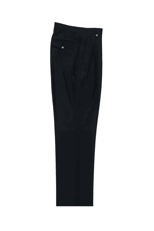 Tiglio Luxe Navy Wide Leg, Pure Wool Dress Pants 2576 TIG1002