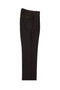 Tiglio Luxe brown wide-leg dress pants. Crafted from pure wool in a smooth, dark brown. Features flat front and single back pocket with a flap.

