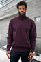 Men's Designer Wool & Cashmere Dress Sweater in Eggplant Purple