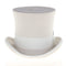 Men's Tall 100% Wool Dress Top Hat in White