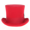 Men's Tall 100% Wool Dress Top Hat in Red