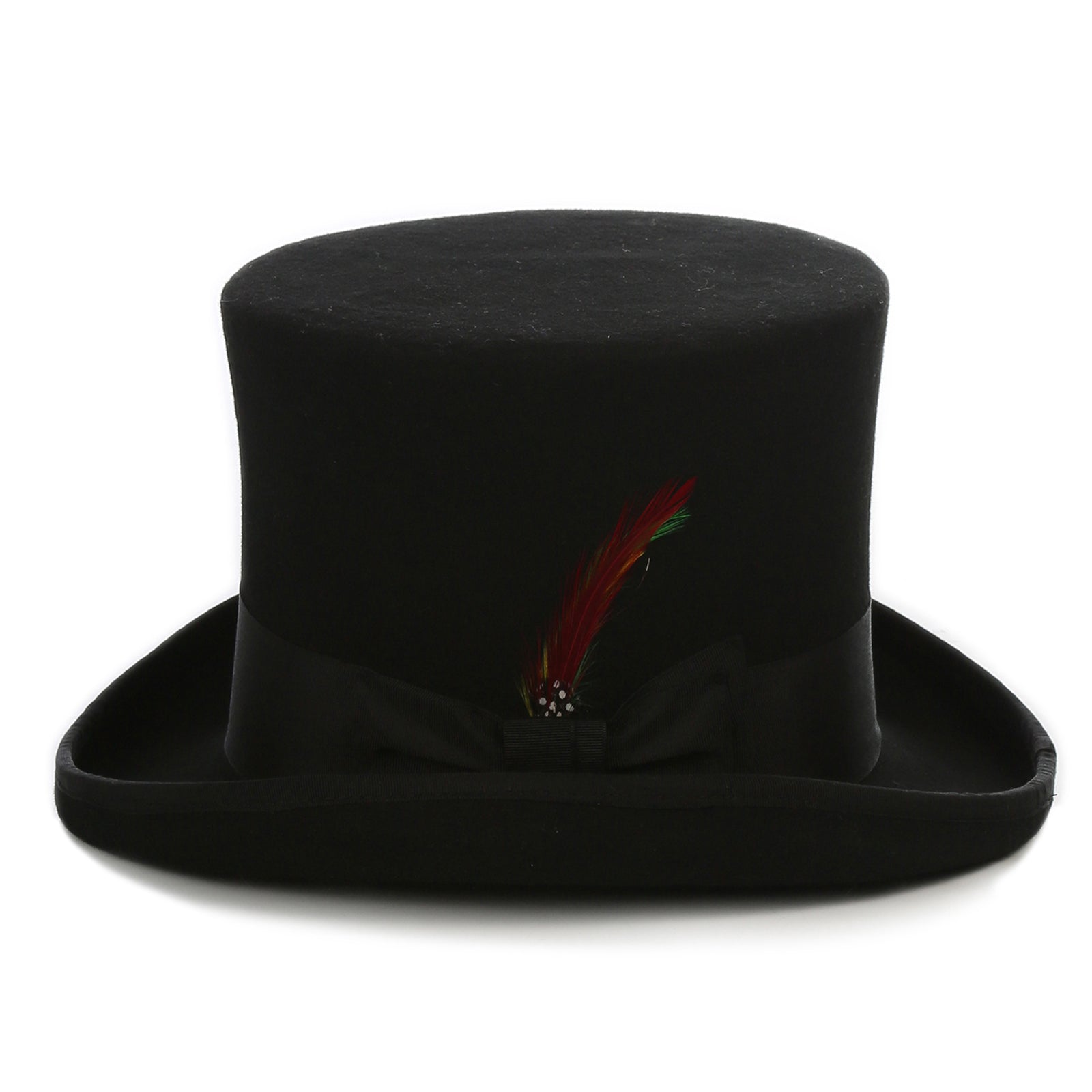 Men's Tall 100% Wool Dress Top Hat in Black