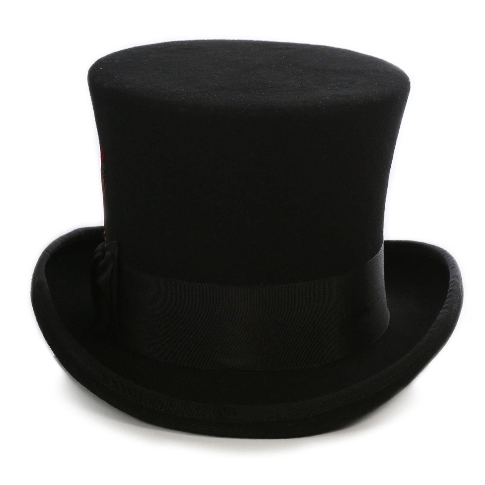 Men's Tall 100% Wool Dress Top Hat in Black