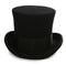 Men's Tall 100% Wool Dress Top Hat in Black