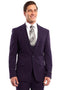 "Eggplant Men's Wedding & Prom 2026 Suit - One Button, Peak Lapel, Skinny Fit with Lowcut Vest"