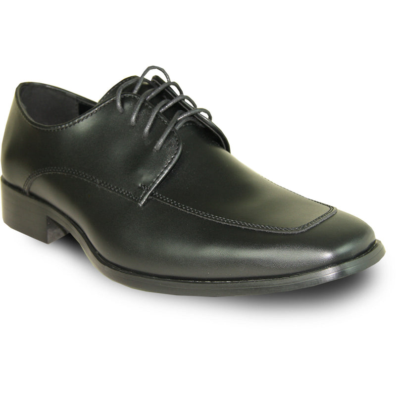 Bravo Mens Classic Moc Toe Tuxedo Prom Shoe in Black