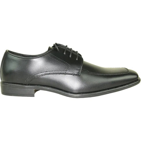 Mens Formal Oxford Lace Up Dress & Tuxedo Shoe In Matte Black