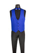 Slim Fit Tuxedo 3 Piece with Jacquard Pattern in Royal