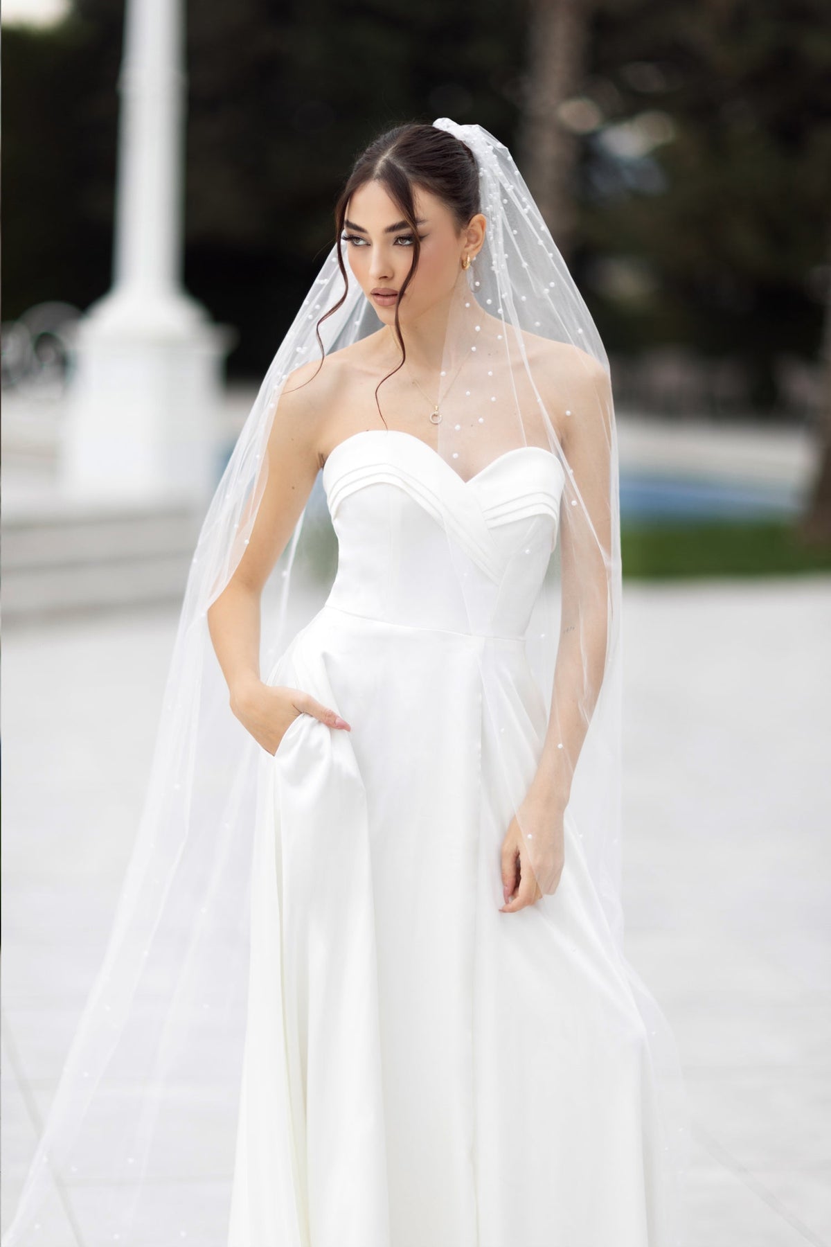 Tina Holly TW105 Wedding Ball A-Line Strapless Sweetheart Satin Dress