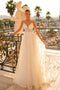 Tina Holly TW133 Wedding A-Line Spaghetti Strap Flowy Evening Lace Dress