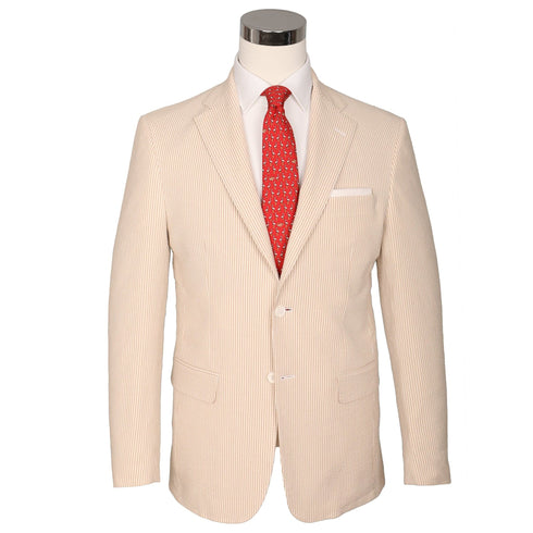 Seersucker Blazer - "Tan" Seersucker Sport Coat