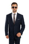 Navy 100% Wool Stripe 2 Button Suit