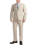 Mens Basic Two Button Classic Fit Suit with Optional Vest in Light Tan Beige Suit