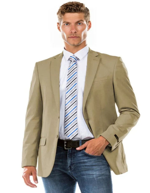 Men's Designer Suit Separate Tan Jacket