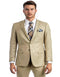 Men's Basic 2 Button Slim Fit Wedding Tan Suit