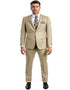 Men's Basic 2 Button Slim Fit Wedding Tan Suit