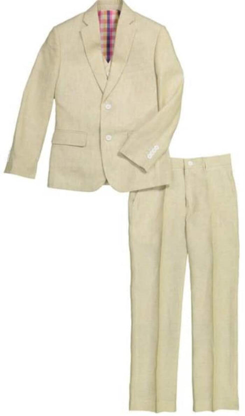 Tan Linen Suit - Boys Linen Suit - Toddler Linen Suit - Kids Linen Suit