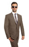 Olive Green 100% Wool  2 Button  Stripe Suit