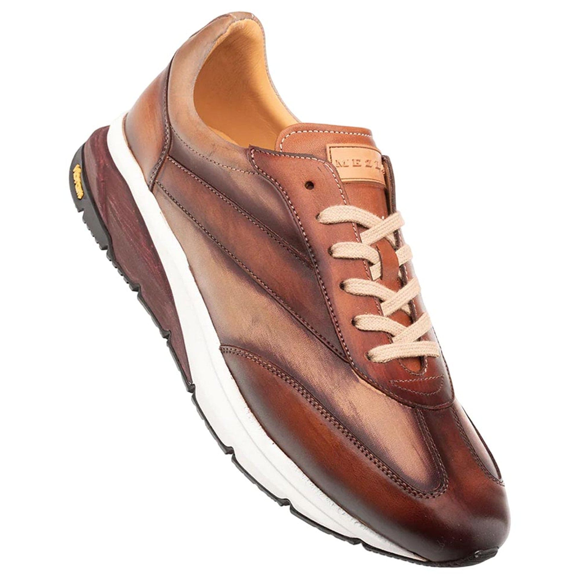 Men's Magico Tan/Taupe Two-Toned Sneakers by Mezlan – Handcrafted in Spain