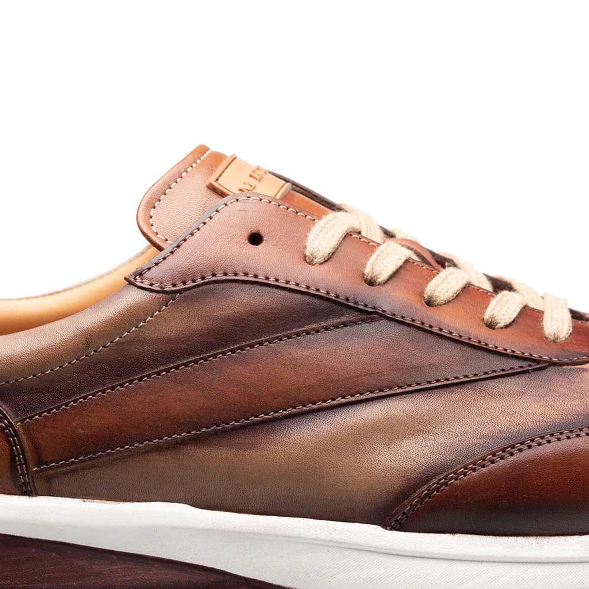 Men's Magico Tan/Taupe Two-Toned Sneakers by Mezlan – Handcrafted in Spain