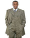 Mens Long Vested Fashion Zoot Taupe Suit