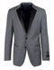 Mens 2 Button Designer Notch Tuxedo Jacket in Light Grey