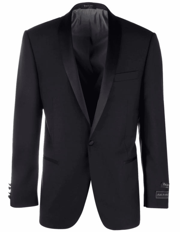 1 Button Designer Shawl Tuxedo  Black