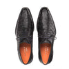 Tillson Black Genuine Ostrich Plain Toe Blucher Shoes by Mezlan – Made in Spain