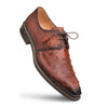 Tillson Brandy Genuine Ostrich Plain Toe Blucher Shoes by Mezlan – Made in Spain