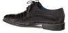 Mezlan Tillson Genuine Ostrich Dress Shoe – Black Exotic Leather, Made in Spain