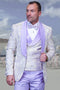 Men's Designer Vested Wedding & Prom Tuxedo in Lavender & Gold Floral Paisley