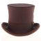 Men's Tall 100% Wool Dress Top Hat in Brown