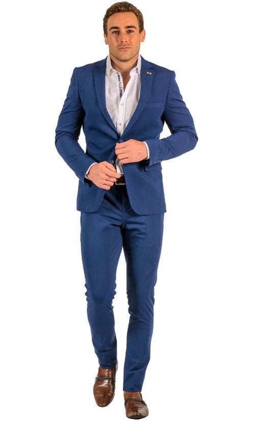 Stretch Fabric Suits - Slim Fit Suit in Color Navy - Giovanni Testi 2 button stretch Burgundy Travel Suit GTRVL2N-01 NAVY
