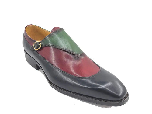 Men's Tri-Tone Single Monk Strap Loafer