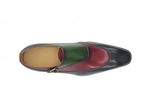 Men's Tri-Tone Single Monk Strap Loafer