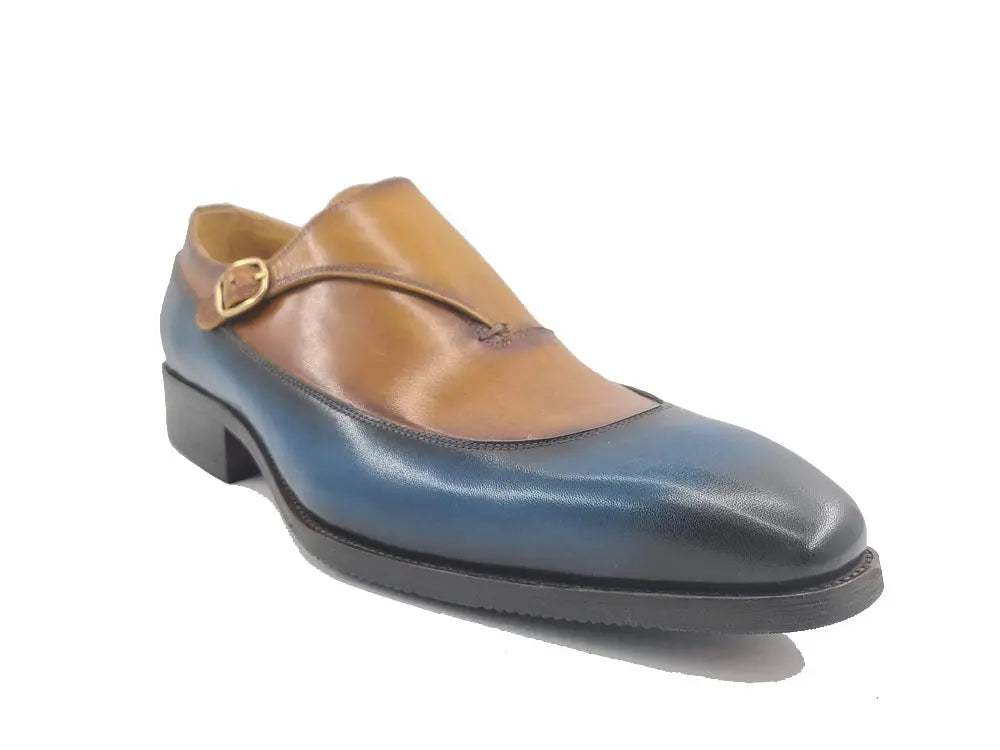 Men's Tri-Tone Single Monk Strap Loafer