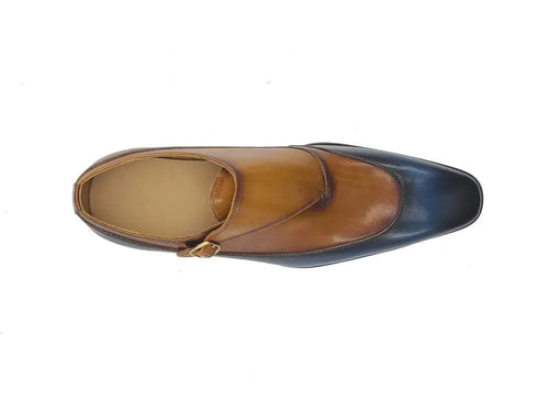 Men's Tri-Tone Single Monk Strap Loafer