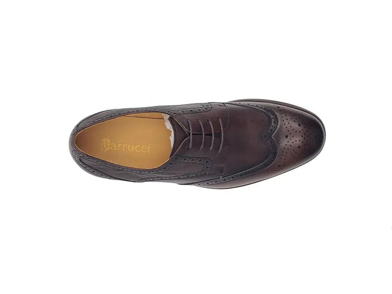 Carrucci Tumbled Leather Blucher style Oxford with Flex Sole